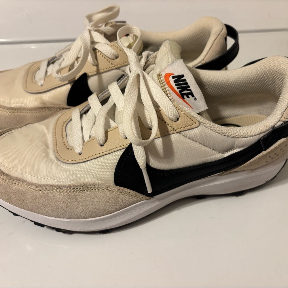 Nike Cream and Black Athletic Shoes